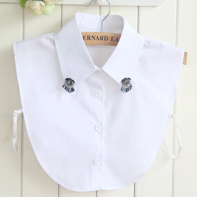 Womens Detachable collars Lady Rhinestone Crystal Cotton Accessories Fashion Adjusted Saving Half Lapel Tunic Bluz Collar
Womens Detachable collars Lady Rhinestone Crystal Cotton Accessories Fashion Adjusted Saving Half Lapel Tunic Bluz Collar