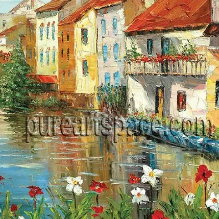 Houses by the river - palette knife oil paintings,buy more and enjoy Wholesale price !
Houses by the river - palette knife oil paintings,buy more and enjoy Wholesale price !