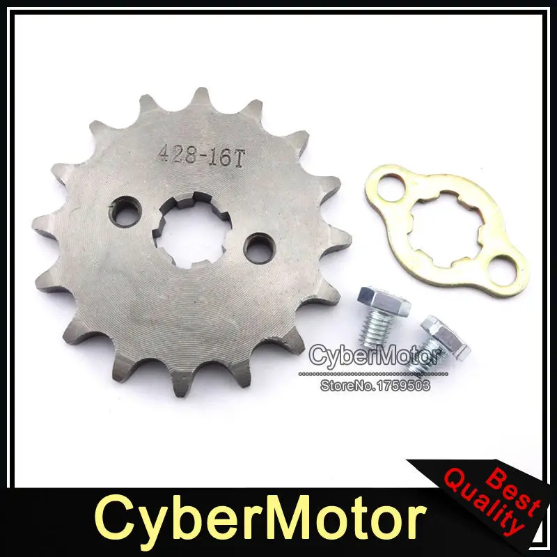 428 16 Зуб 17 мм передняя Звездочка двигателя для 50cc 70 90cc 110cc 125cc 140cc 150cc 160cc Dirt Pit Bike ATV Quad