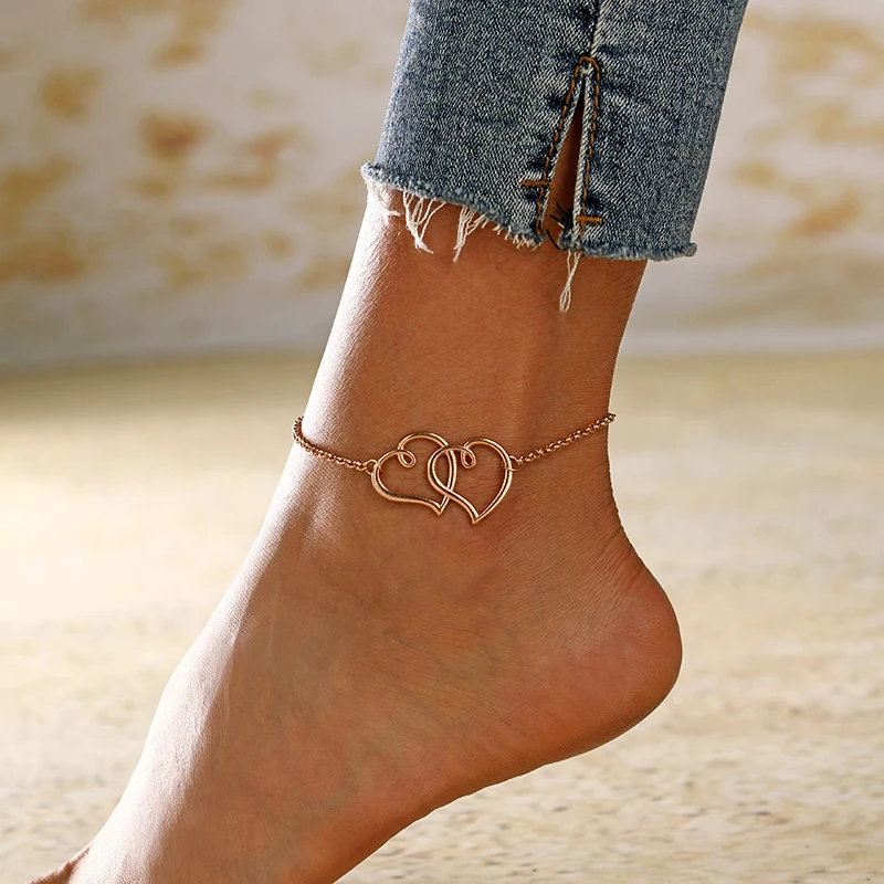 XIYANIKE Gold Silver Color Big Hollow Love Heart Adjustable Anklet Beach Leg Bracelet Anklet Jewelry Summer Foot Accessories
XIYANIKE Gold Silver Color Big Hollow Love Heart Adjustable Anklet Beach Leg Bracelet Anklet Jewelry Summer Foot Accessories
