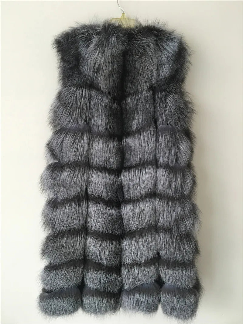 LIYAFUR Women's 100% Real Genuine Full Pelt Silver Fox Fur 90cm Long Sleeveless Vest Waistcoat Gilet Custom Made
LIYAFUR Women's 100% Real Genuine Full Pelt Silver Fox Fur 90cm Long Sleeveless Vest Waistcoat Gilet Custom Made