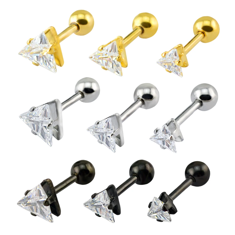 Triangle cubic zirconia earrings for women 2018 men Stainless Steel small earrings black double sided ear stud simple female
Triangle cubic zirconia earrings for women 2018 men Stainless Steel small earrings black double sided ear stud simple female