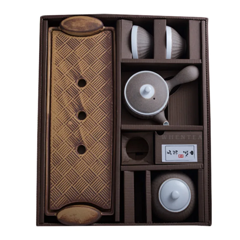 portable tea set for travel crude pottery kungfu teaware stone glaze porcelain tea pot with infuser tea cups small tea plate
portable tea set for travel crude pottery kungfu teaware stone glaze porcelain tea pot with infuser tea cups small tea plate