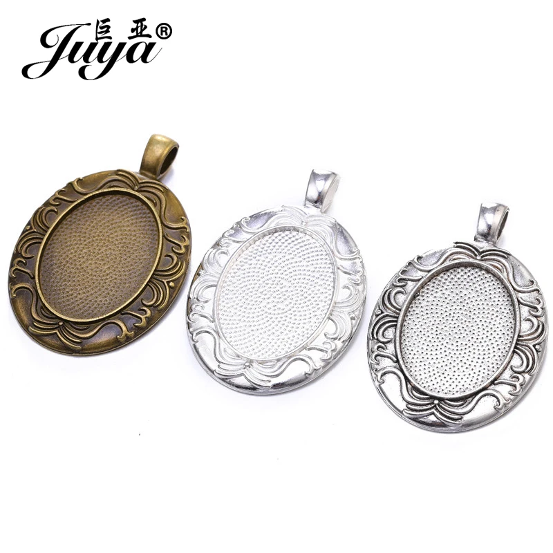 5pcs/lot 22x30mm Oval Pendant Blank Settings Cabochons Bases Bezel Trays Fit 22x30mm Cabochon Cameo DIY Necklace Jewelry Making
5pcs/lot 22x30mm Oval Pendant Blank Settings Cabochons Bases Bezel Trays Fit 22x30mm Cabochon Cameo DIY Necklace Jewelry Making