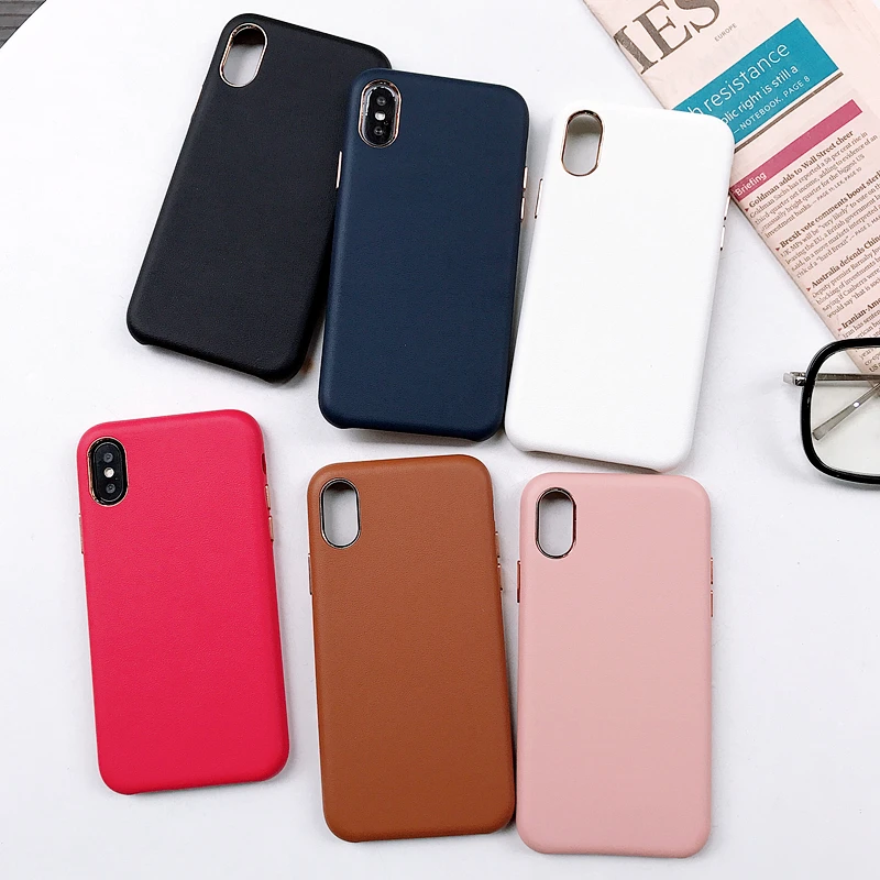 Мягкий черный чехол из искусственной кожи для iPhone 6 6s 7 8 Plus X 10 Xs 11 12 Mini Pro Max