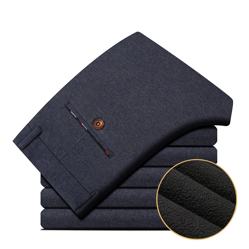 Winter warm slacks male soft long straight slim stretch pants thickening business casual pants middle-aged young men's trousers
Winter warm slacks male soft long straight slim stretch pants thickening business casual pants middle-aged young men's trousers