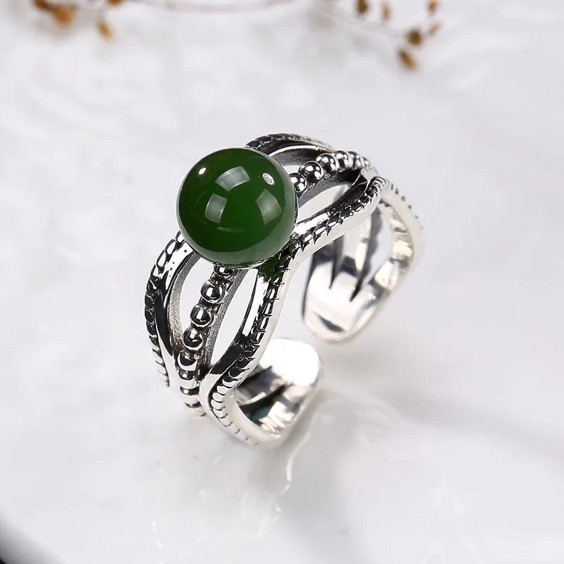 Anel Feminino New Arrival Promotion Women 2018 New S925 Pure Hetian Inlay Restoring Ancient Ways Ring Opening Joker Wholesale
Anel Feminino New Arrival Promotion Women 2018 New S925 Pure Hetian Inlay Restoring Ancient Ways Ring Opening Joker Wholesale