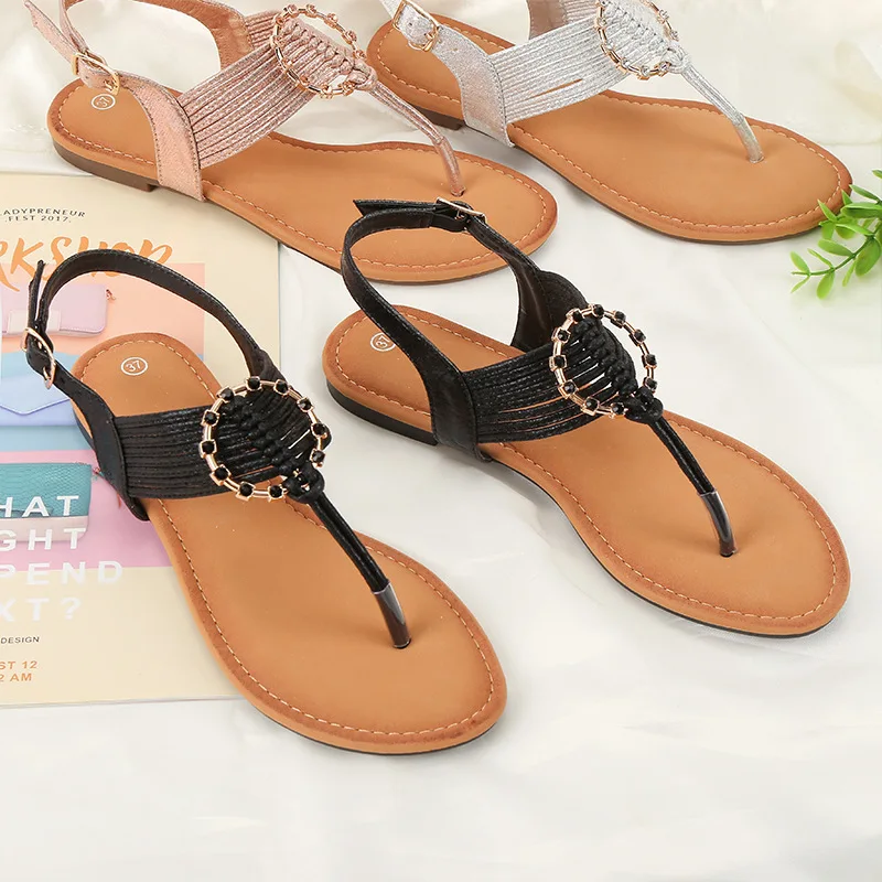Summer 2019 New Women's Metal Cloth Sandals Flat Bottom Cross-border Special for Air-permeable Quick-drying Women's Shoes
Summer 2019 New Women's Metal Cloth Sandals Flat Bottom Cross-border Special for Air-permeable Quick-drying Women's Shoes