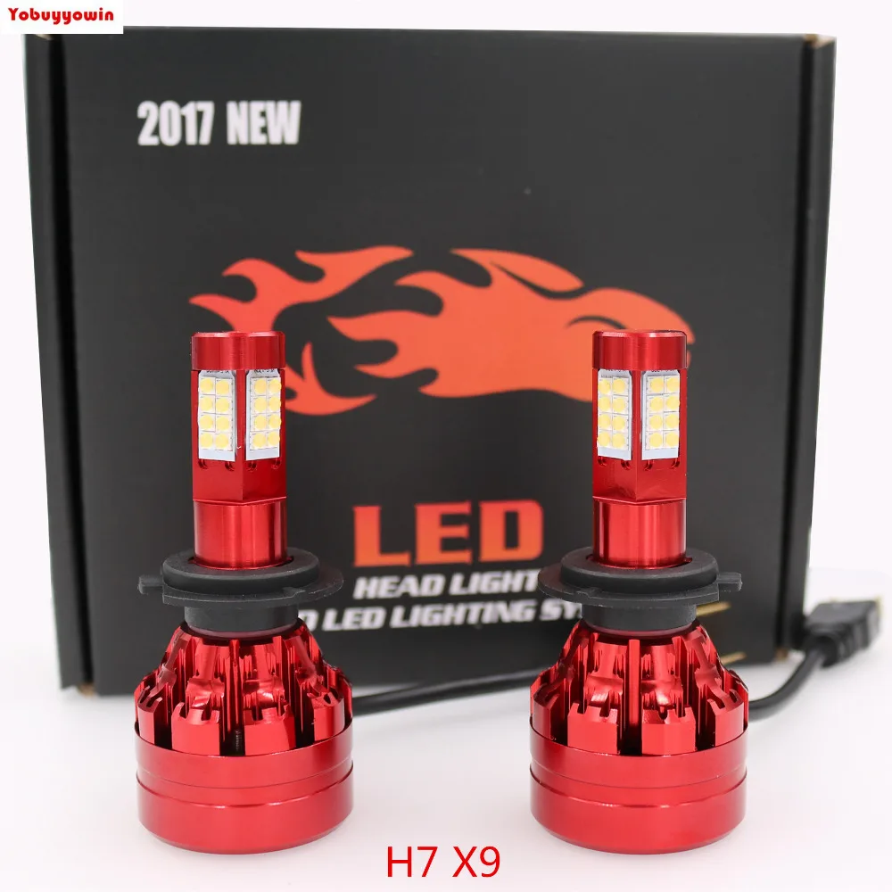 2Pcs New H7 LED Headlight Bulb 80W 16000LM Head Light Single Beam High Low Kit White Car Light Bulbs Powered By 32smd Sharp Chip
2Pcs New H7 LED Headlight Bulb 80W 16000LM Head Light Single Beam High Low Kit White Car Light Bulbs Powered By 32smd Sharp Chip
