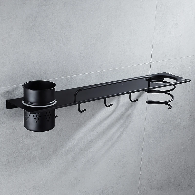 Maijiesheng Pure black Bathroom shelf hair dryer holder bathroom corner shelf bathroom cup holder shower bathroom accessories
Maijiesheng Pure black Bathroom shelf hair dryer holder bathroom corner shelf bathroom cup holder shower bathroom accessories