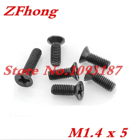 1000pcs M1.4 x 5 M1.4*5 Steel With Black Zinc Flat Head Phillips Cross Recessed Countersunk Head Machine Screws
1000pcs M1.4 x 5 M1.4*5 Steel With Black Zinc Flat Head Phillips Cross Recessed Countersunk Head Machine Screws
