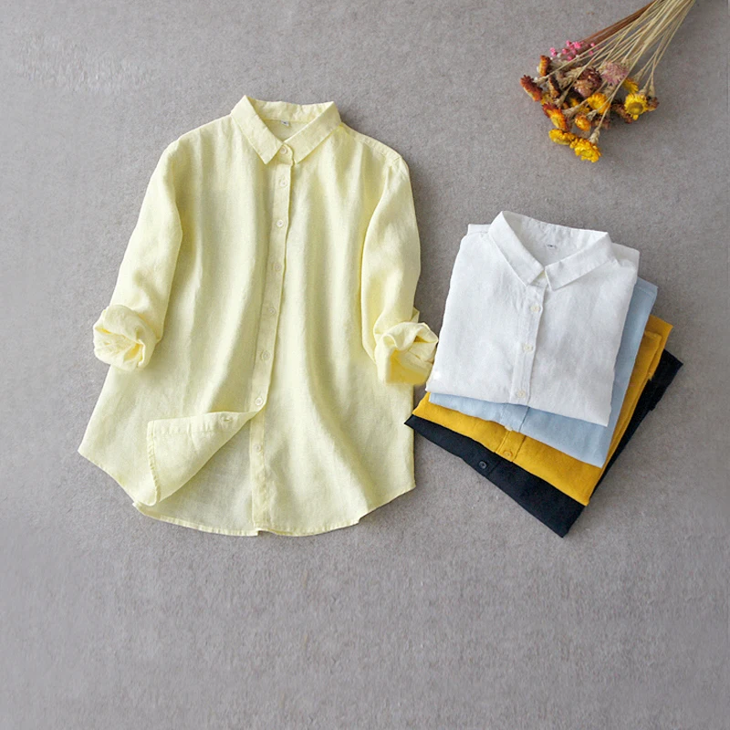 Spring Summer Women Loose Plus Size Mori Girls Comfortable Thin Linen Shirts/Blouses
Spring Summer Women Loose Plus Size Mori Girls Comfortable Thin Linen Shirts/Blouses
