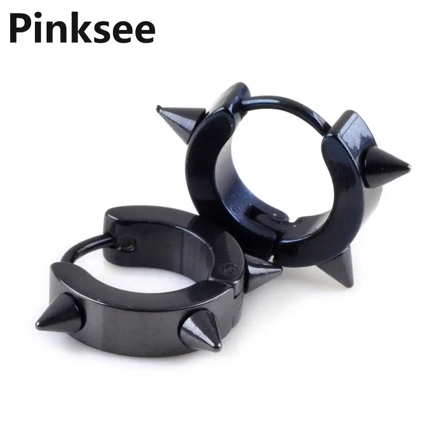 Punk Stainless Steel Men's Earrings Hoop Huggie Ear Stud Gold Black Spike Earrings Unisex Jewelry Drop Ship
Punk Stainless Steel Men's Earrings Hoop Huggie Ear Stud Gold Black Spike Earrings Unisex Jewelry Drop Ship