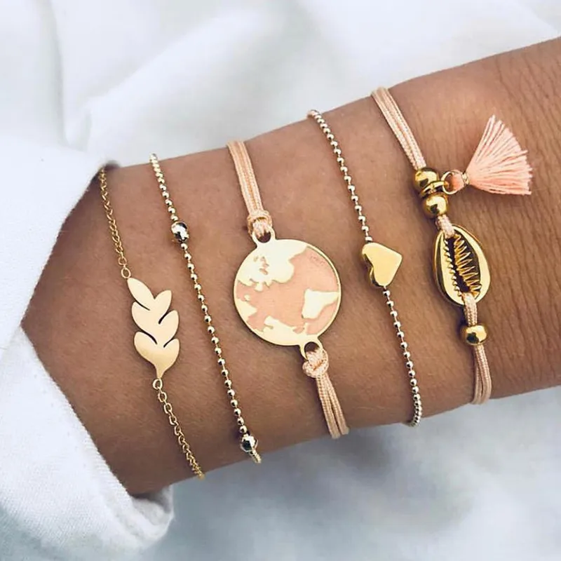 DIEZI Bohemian 2019 Shell Map Heart Charm Bracelets Bangles For Women Pink Tassel Bracelets Sets Jewelry Gifts New Vintage
DIEZI Bohemian 2019 Shell Map Heart Charm Bracelets Bangles For Women Pink Tassel Bracelets Sets Jewelry Gifts New Vintage