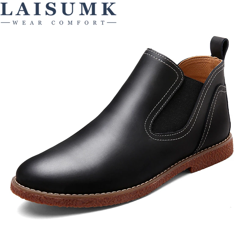 LAISUMK Vintage British Style Genuine Leather Men'S Outdoor Fashion Chelsea Ankle Boots Round Toe Riding Man Work High-Top Shoes
LAISUMK Vintage British Style Genuine Leather Men'S Outdoor Fashion Chelsea Ankle Boots Round Toe Riding Man Work High-Top Shoes