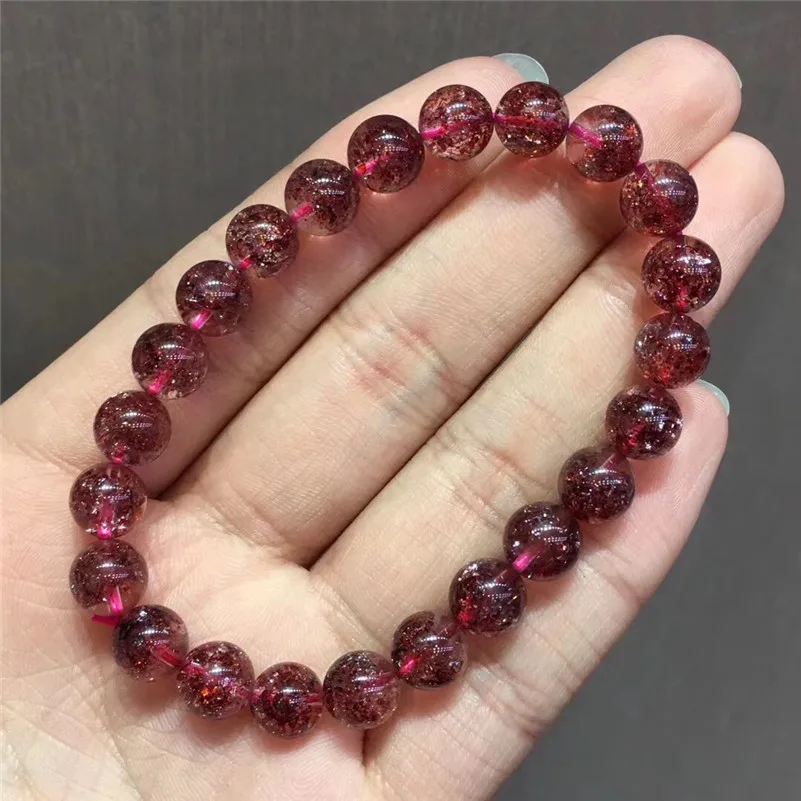 8mm Certificate Natural Strawberry Quartz Crystal Bracelet Woman Man Love Gift Round Beads Gift Stretch Gemstone AAAAAA
8mm Certificate Natural Strawberry Quartz Crystal Bracelet Woman Man Love Gift Round Beads Gift Stretch Gemstone AAAAAA