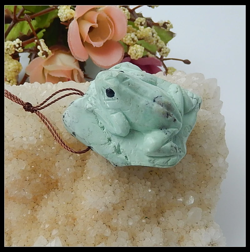 Green Turquoise Handmade Frog Cute Unique For Man Fashion Pendant 35x30x16mm 15.3g
Green Turquoise Handmade Frog Cute Unique For Man Fashion Pendant 35x30x16mm 15.3g
