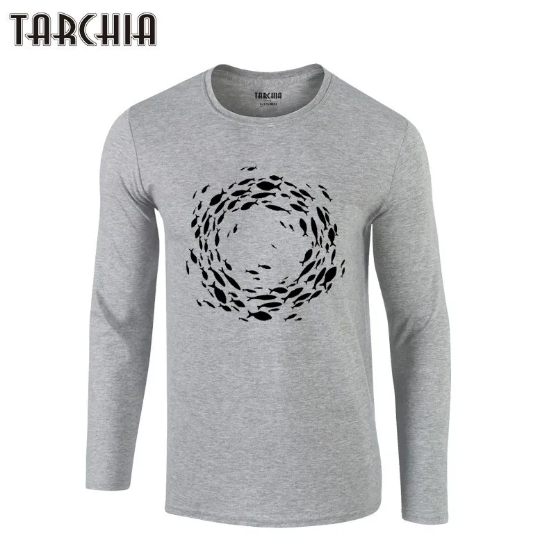 TARCHIA 2022 T-Shirt New Cotton Tops Men School Of Fish Tee Long Sleeve Fun Autumn Print Shirt Homme Slim Fit Brand Mens
TARCHIA 2022 T-Shirt New Cotton Tops Men School Of Fish Tee Long Sleeve Fun Autumn Print Shirt Homme Slim Fit Brand Mens