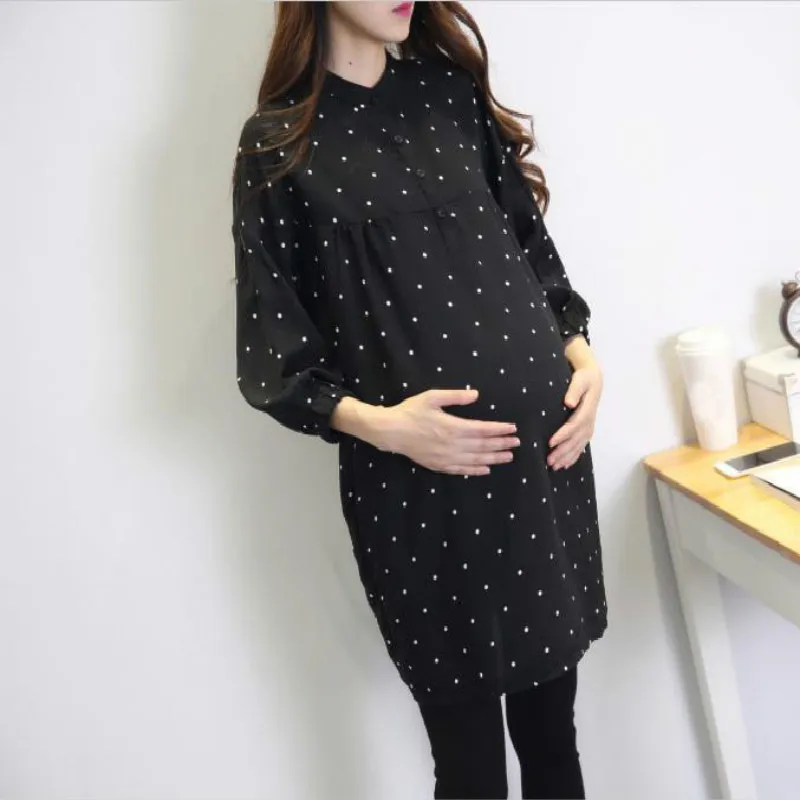 2020 Pregnant Clothes Fashion Plus Size Shirts Maternity Dress Pregnancy Clothing Long Casual Dot Blouse
2020 Pregnant Clothes Fashion Plus Size Shirts Maternity Dress Pregnancy Clothing Long Casual Dot Blouse
