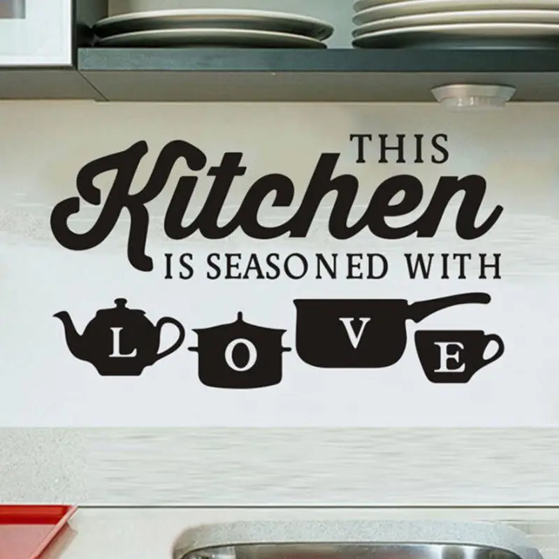 Creative KITCHEN Wall Sticker Vinyl Removable Decal Art Mural Kitchen Decor Quote Wall Decals Waterproof Self Adhesive D204
Creative KITCHEN Wall Sticker Vinyl Removable Decal Art Mural Kitchen Decor Quote Wall Decals Waterproof Self Adhesive D204