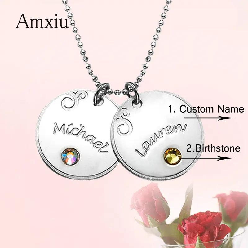 Amxiu Personalized Custom Two Names Necklace Custom Birthstone Jewelry Women Silver Necklaces Pendants For Friends Mother Gifts
Amxiu Personalized Custom Two Names Necklace Custom Birthstone Jewelry Women Silver Necklaces Pendants For Friends Mother Gifts