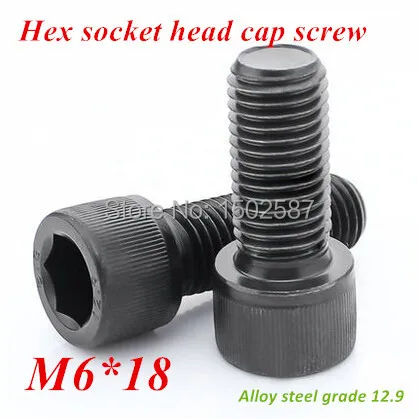 200pcs M6*18 Hex Head Socket Cap Screw Black 12.9 Grade Metric All Thread Hex Bolt M6X18mm
200pcs M6*18 Hex Head Socket Cap Screw Black 12.9 Grade Metric All Thread Hex Bolt M6X18mm