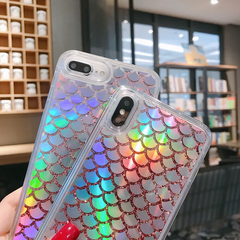 Bling Liquid Dynamic Quicksand Laser Mermaid fish Scales Glitter Shinny Phone Cases For iPhone X XS Max XR 7 8 6 6S plus Cover
Bling Liquid Dynamic Quicksand Laser Mermaid fish Scales Glitter Shinny Phone Cases For iPhone X XS Max XR 7 8 6 6S plus Cover