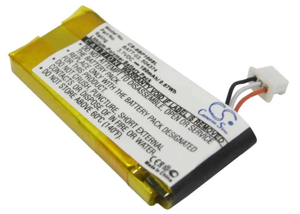 Cameron Sino 180mAh Battery 504374, BATT-03 for Sennheiser DW Office, OfficeRunner, Pro 1, Pro 2
Cameron Sino 180mAh Battery 504374, BATT-03 for Sennheiser DW Office, OfficeRunner, Pro 1, Pro 2
