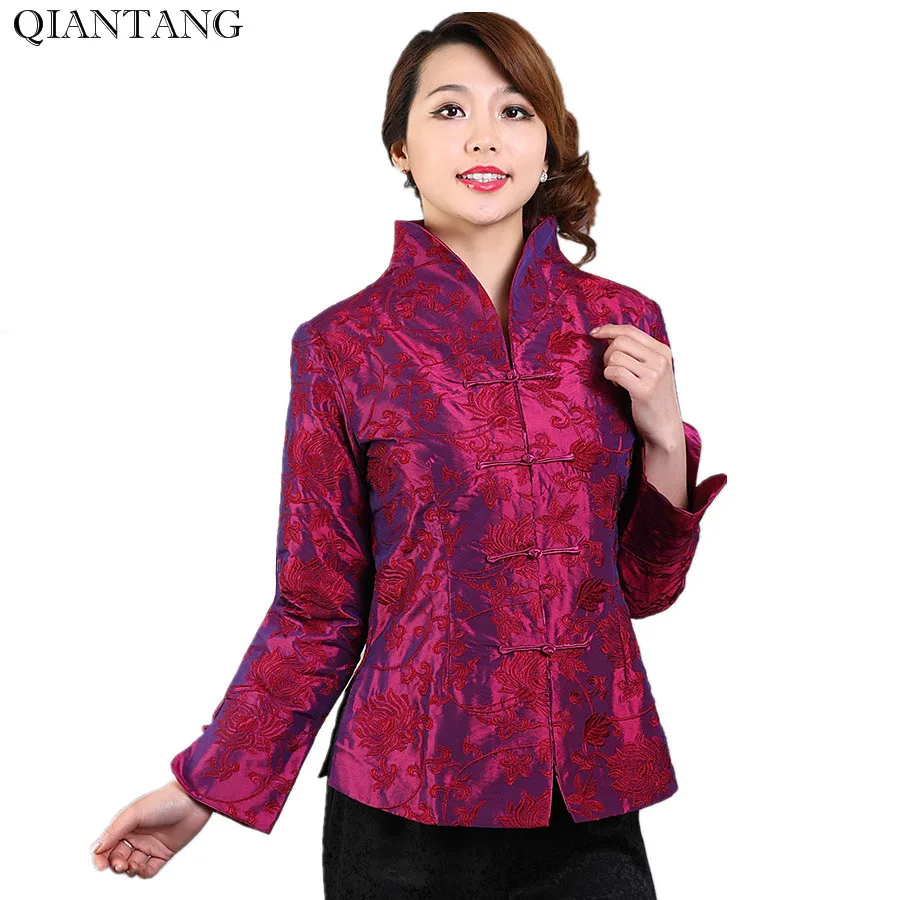 High Quality Purple Hot Pink Women Satin Jacket Traditional Chinese Embroidery Coat Mujer Chaqueta Size S M L XL XXL XXXL Mny10B
High Quality Purple Hot Pink Women Satin Jacket Traditional Chinese Embroidery Coat Mujer Chaqueta Size S M L XL XXL XXXL Mny10B