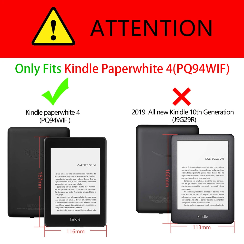 New Arrival E-reader Case for Amazon Kindle Paperwhite 4 2018 Ultra Slim Smart Magnetic Cover 10th Generation PQ94WIF | Компьютеры и
