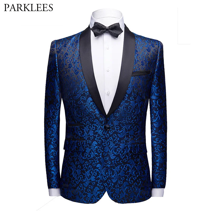 Men Blue Blazer Slim Fit Single Button Suit Jacket Men Party Wedding Suits and Blazers Stage DJ Singer Perform Blazer Mascluino
Men Blue Blazer Slim Fit Single Button Suit Jacket Men Party Wedding Suits and Blazers Stage DJ Singer Perform Blazer Mascluino