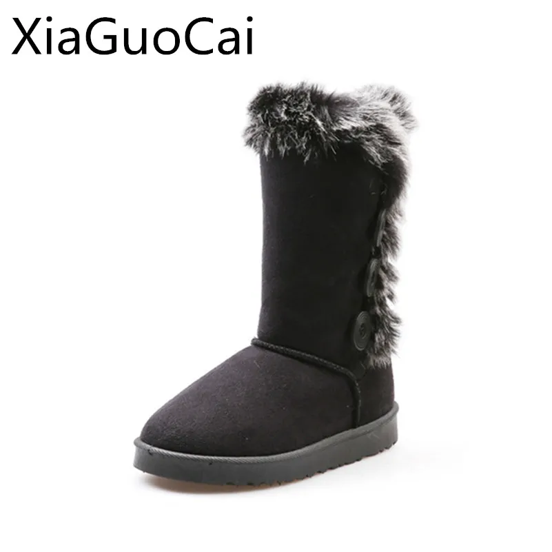 Big Size Fur Fashion Women Mid-calf Winter Snow Boots Button Short Plush Female Winter Flat Snow Boots Round Toe Shoes
Big Size Fur Fashion Women Mid-calf Winter Snow Boots Button Short Plush Female Winter Flat Snow Boots Round Toe Shoes