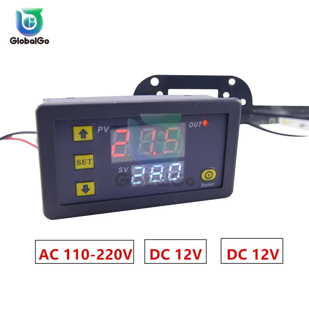 W3230 DC 12V AC 110V 220V 20A LED Digital Thermostat Temperature Control Mini LED Display Thermostat Regulator Measurement
W3230 DC 12V AC 110V 220V 20A LED Digital Thermostat Temperature Control Mini LED Display Thermostat Regulator Measurement