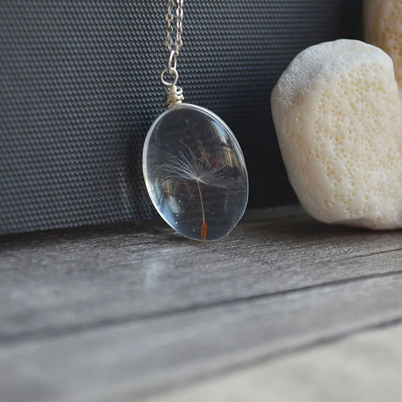 Dandelion Wish Real Flowers Pendant Sterling Silver Color Chain Necklace Women Choker Boho Fashion Jewelry Bohemian
Dandelion Wish Real Flowers Pendant Sterling Silver Color Chain Necklace Women Choker Boho Fashion Jewelry Bohemian