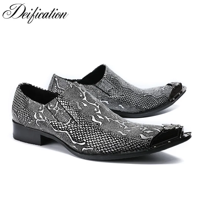 Deification Casual Leather Dress Men Shoes Metal Pointy Toe Italy Classic Style Business Wedding Formal Shoes Slip On Men Flats
Deification Casual Leather Dress Men Shoes Metal Pointy Toe Italy Classic Style Business Wedding Formal Shoes Slip On Men Flats