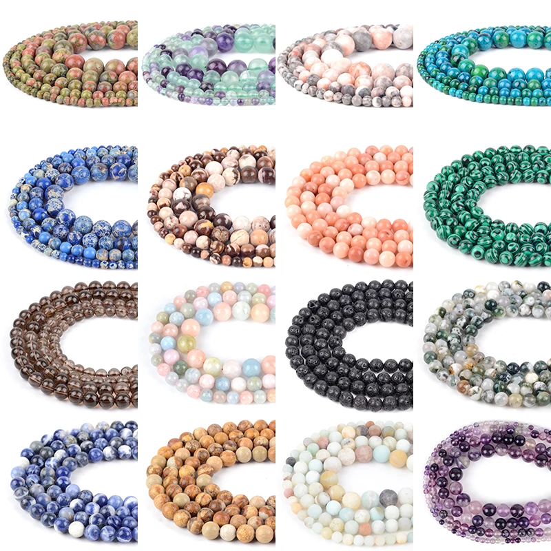 Natural Gem Beads Rose Pink Quartz Lapis Lazuli Lava Stone Round Beads For Jewelry Making Bracelets Diy Needlework Accessories
Natural Gem Beads Rose Pink Quartz Lapis Lazuli Lava Stone Round Beads For Jewelry Making Bracelets Diy Needlework Accessories