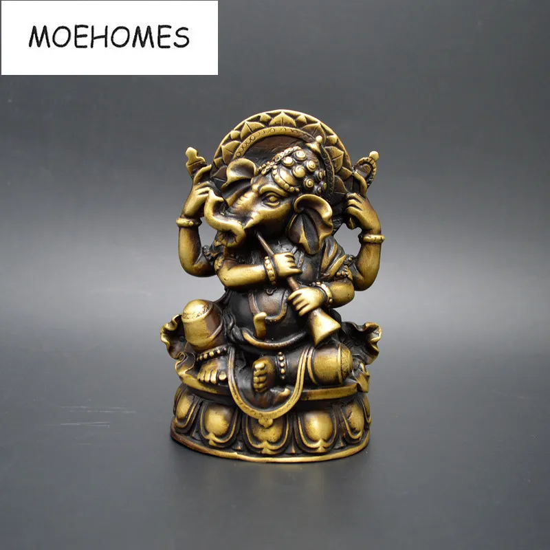 MOEHOMES China brass bronze Ganesha Vighneshvara buddha statue Metal crafts home decorations
MOEHOMES China brass bronze Ganesha Vighneshvara buddha statue Metal crafts home decorations