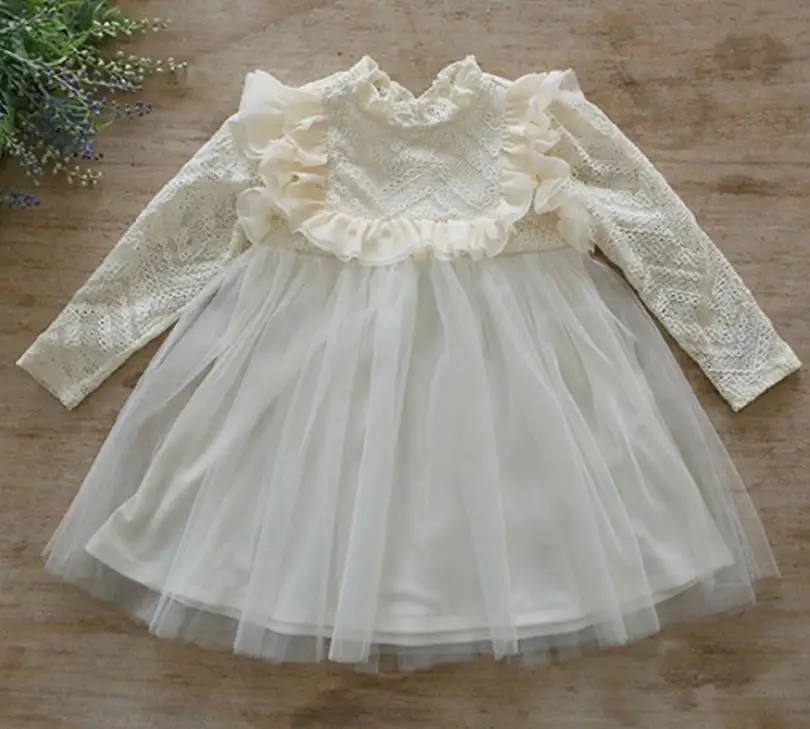 Retro Court Children's Sweet Lolita Princess dress 2019 Spring New Baby Girls Clothes Long Sleeve Lace Mesh Spliced Dress Y516
Retro Court Children's Sweet Lolita Princess dress 2019 Spring New Baby Girls Clothes Long Sleeve Lace Mesh Spliced Dress Y516