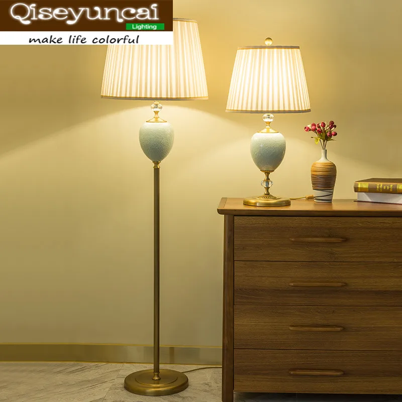Qiseyuncai 2018 new American ceramic copper lamp high-end atmospheric villa living room study bedroom crystal lighting
Qiseyuncai 2018 new American ceramic copper lamp high-end atmospheric villa living room study bedroom crystal lighting