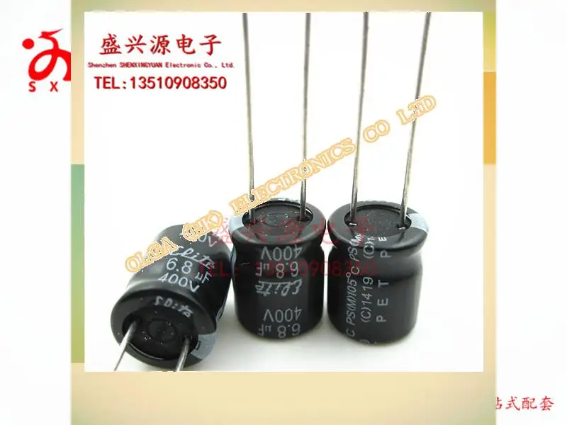 Taiwan golden hill high frequency low st aluminum electrolytic capacitor 400v6.8uf UF400V6.8 specification: 10x13 Accuracy: 20%
Taiwan golden hill high frequency low st aluminum electrolytic capacitor 400v6.8uf UF400V6.8 specification: 10x13 Accuracy: 20%