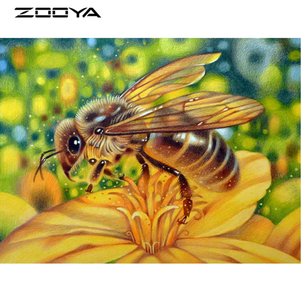 Настенные наклейки ZOOYA алмазная вышивка с медом и Пчелой 3d набор для алмазной