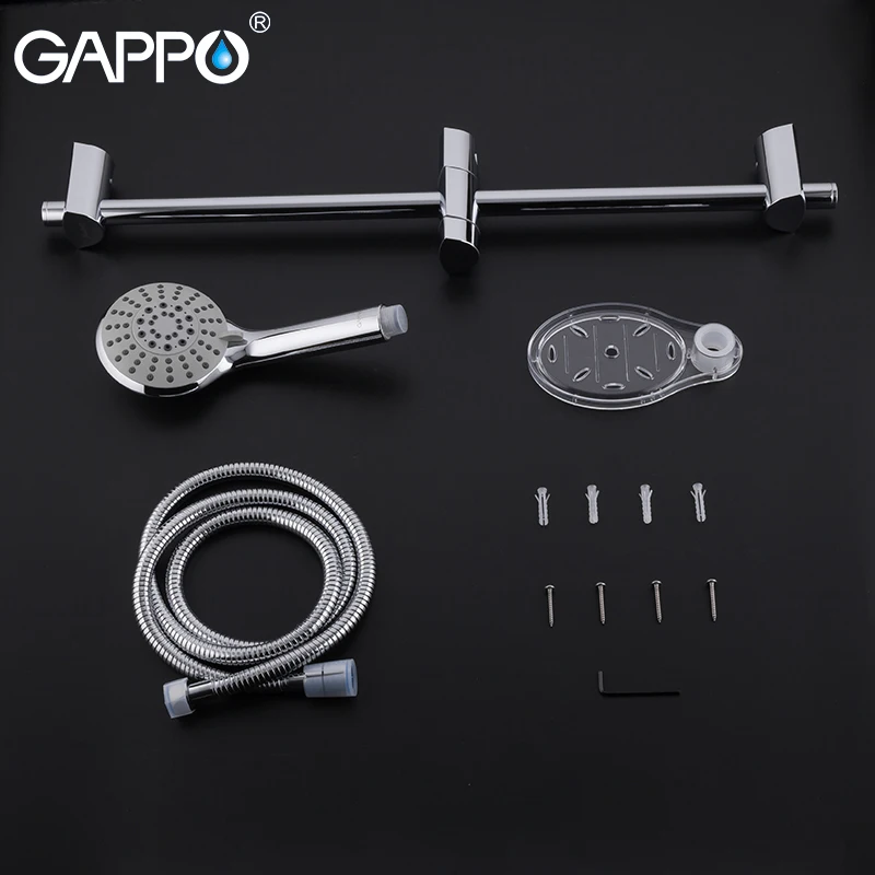 GAPPO Wall Mounted Hand Shower set bathroom shower Round Stainless steel Slide Bar with 3Mode shower in hose Round soap dish
GAPPO Wall Mounted Hand Shower set bathroom shower Round Stainless steel Slide Bar with 3Mode shower in hose Round soap dish