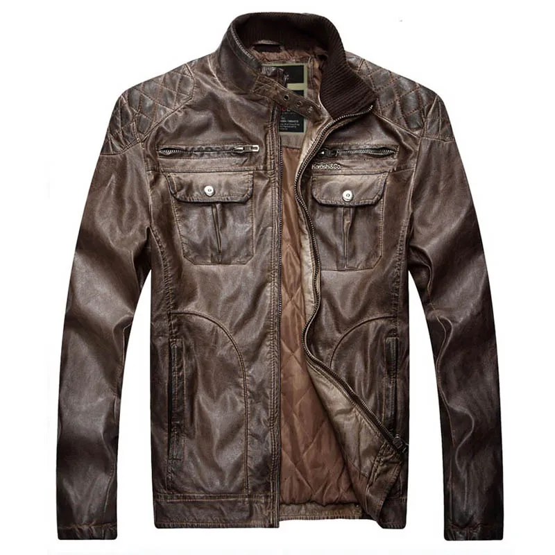 New Arrival Leather Jacket Men Vintage Mens Leather Jacket Solid Color Moto&Biker PU Leather Coat Men Plus Size S-XXXL Outerwear
New Arrival Leather Jacket Men Vintage Mens Leather Jacket Solid Color Moto&Biker PU Leather Coat Men Plus Size S-XXXL Outerwear
