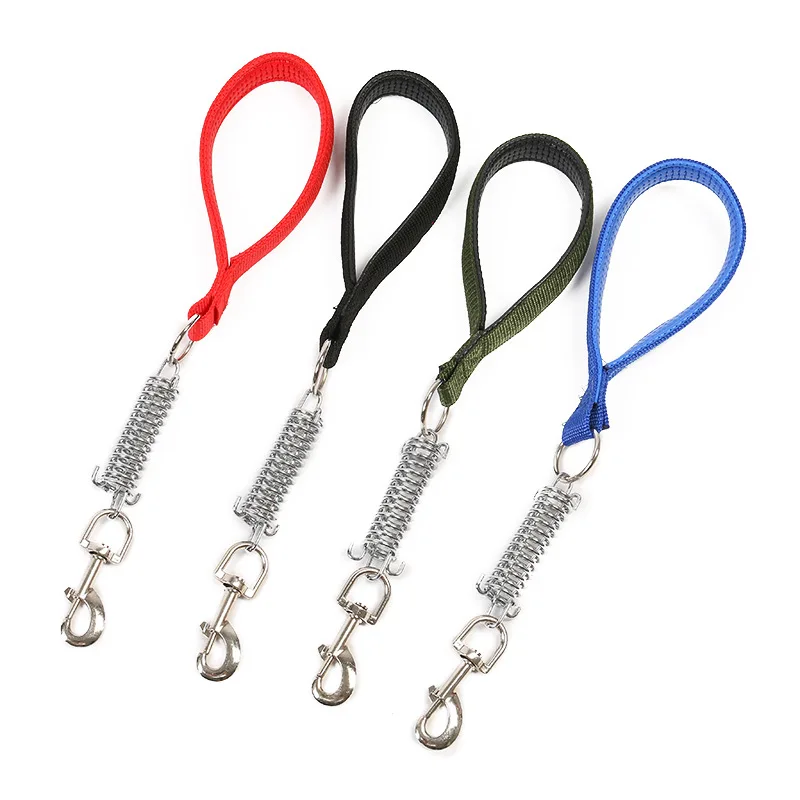 

Medium Large dog buffer Leash with Spring Explosion-proof Short big dogs chain Traction rope Foam handle dog leashes pet lead