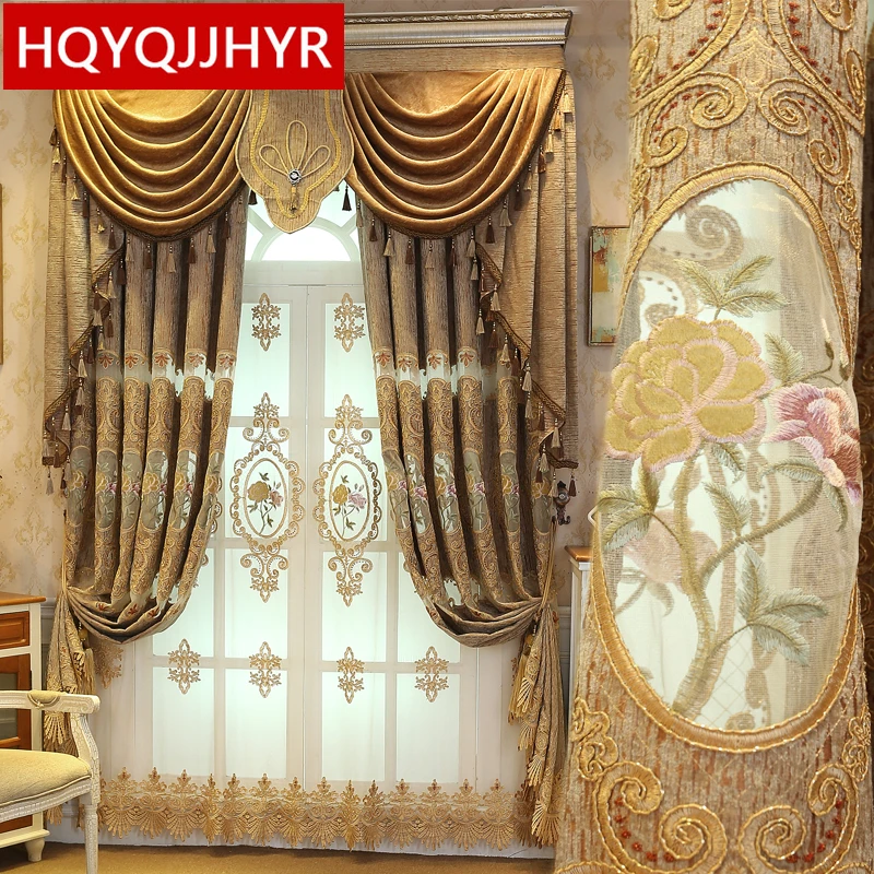 American luxury villa embroidered curtains for bedroom windows classic custom high quality beautiful curtains for living room
American luxury villa embroidered curtains for bedroom windows classic custom high quality beautiful curtains for living room