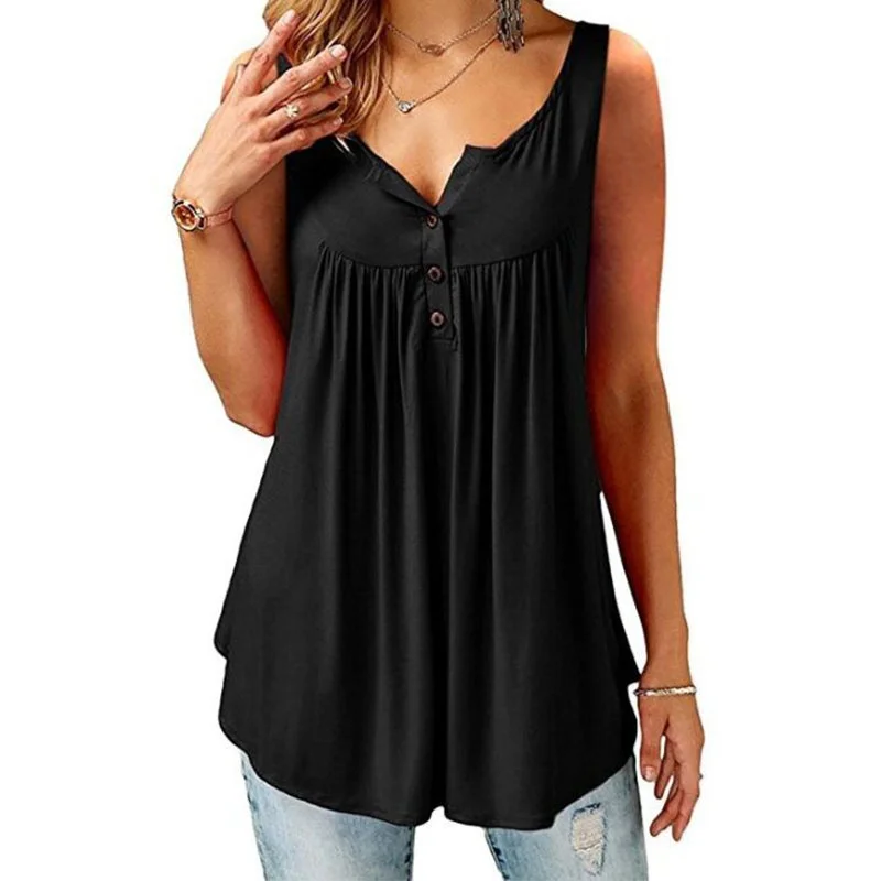 Newly Women Lady Vest Sleeveless Loose Top Solid Color Deep V-neck With Button Fashion Clothing m99
Newly Women Lady Vest Sleeveless Loose Top Solid Color Deep V-neck With Button Fashion Clothing m99