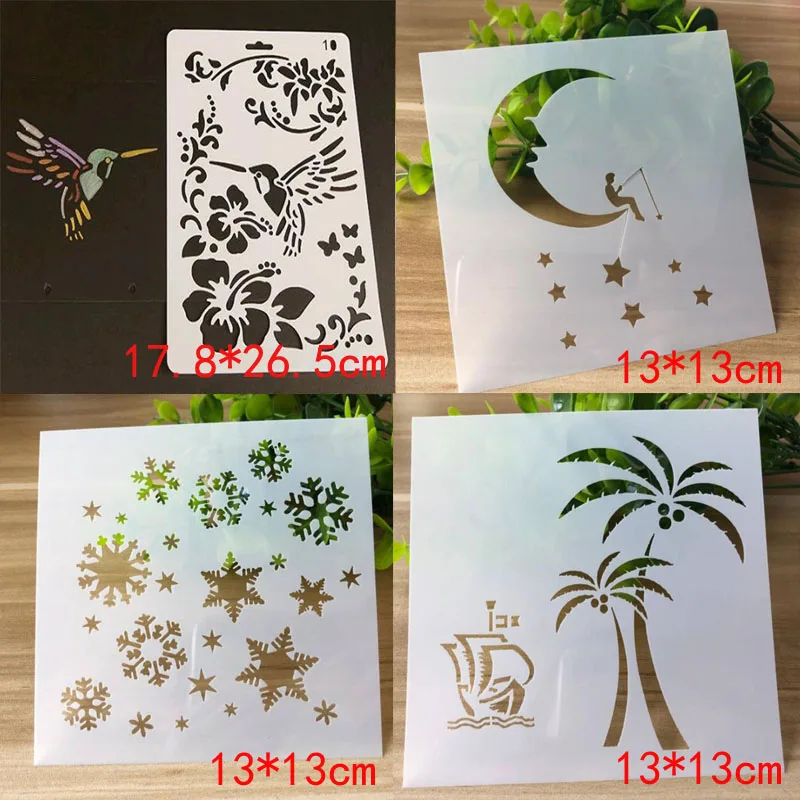 4pcs Stencils Template Painting Ruler DIY Templates Painting Emboss Art Scrapbooking Album Drawing Stencil Decor
4pcs Stencils Template Painting Ruler DIY Templates Painting Emboss Art Scrapbooking Album Drawing Stencil Decor