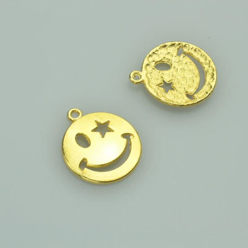 15pcs 22*19mm gold color Smiling face Alloy charms pendant fit necklace bracelet diy Pendants for jewelry making I120
15pcs 22*19mm gold color Smiling face Alloy charms pendant fit necklace bracelet diy Pendants for jewelry making I120