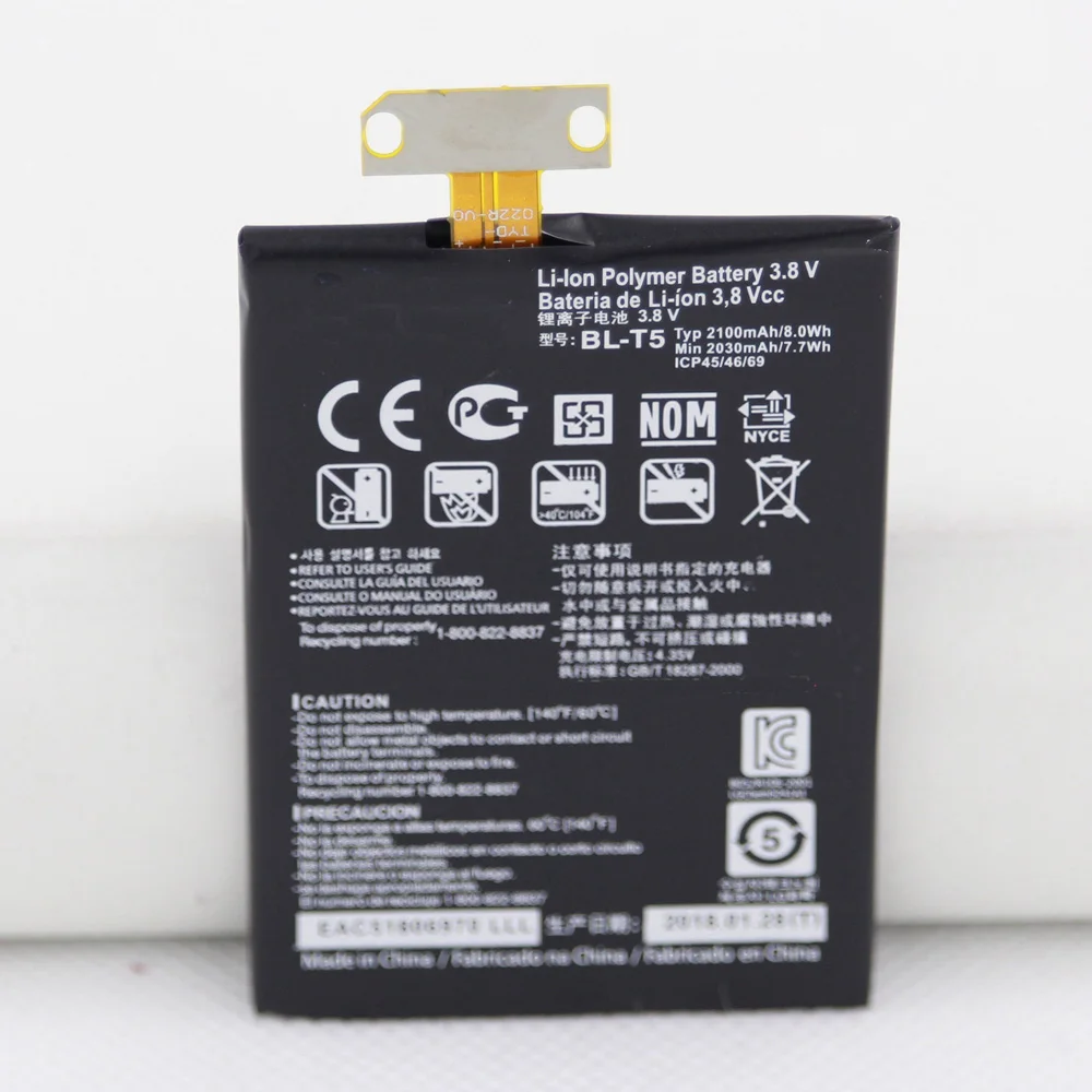 10 шт./лот ISUNOO 2100 мАч BL-T5 Мобильный телефон Аккумулятор для LG L65 D285 D320 VS876 BL T5 внутренняя Замена
10 шт./лот ISUNOO 2100 мАч BL-T5 Мобильный телефон Аккумулятор для LG L65 D285 D320 VS876 BL T5 внутренняя Замена