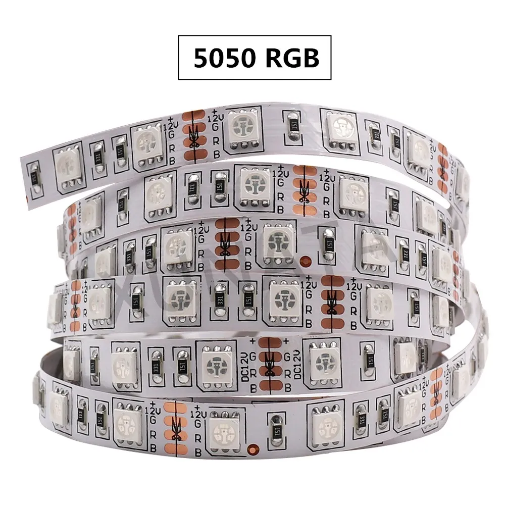 Светодиодная лента RGB водонепроницаемая 5050 300 SMD 5 м IP65 гибкая светодиодная